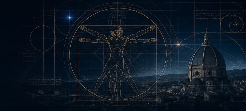 Renaissance geometry over a dark intelligence field